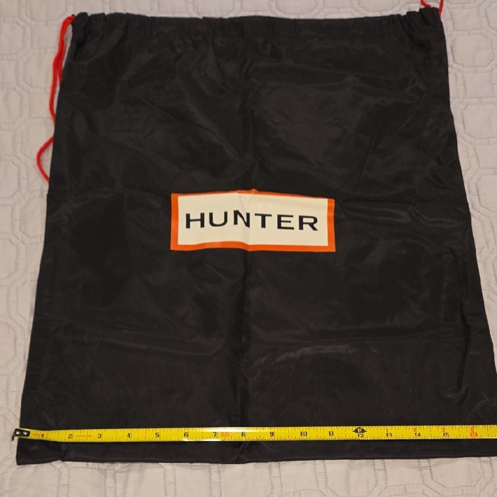 Hunter Black and Red  Drawstring BOOT Bag